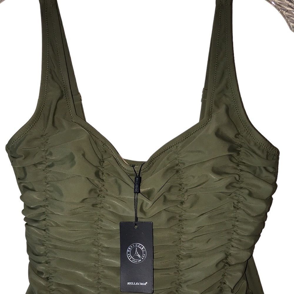NEW Relleciga Made In Paris Olive Green Swimsuit